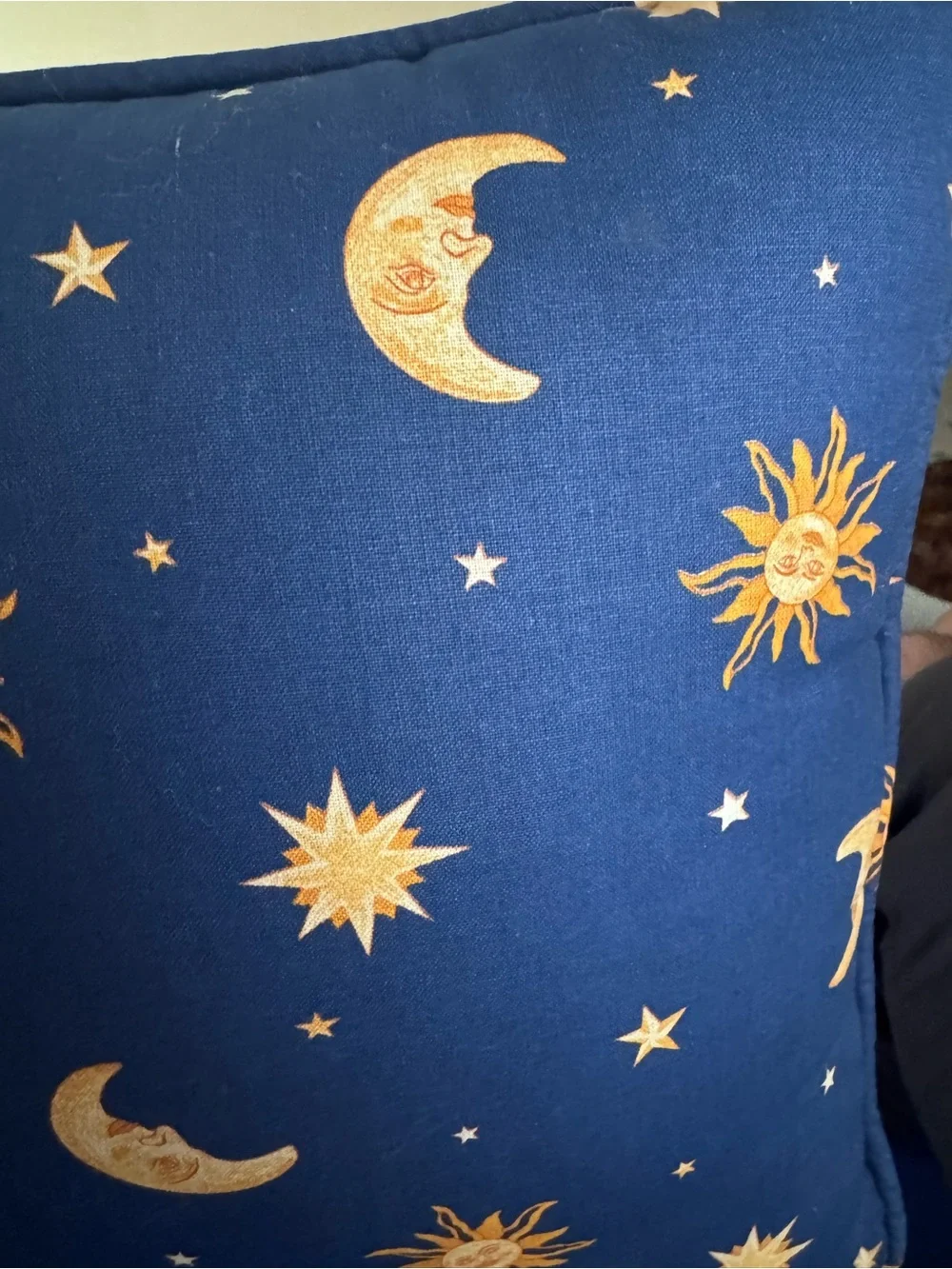 Vintage Celestial Moon & Stars Decorative Throw Pillows & Pillowcase - Navy Blue